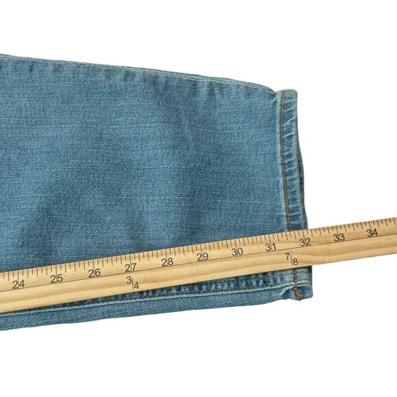 ASOS Womens Jeans Size 32 High Rise Straight Leg Light Wash Blue Denim Jeans - Picture 11 of 11